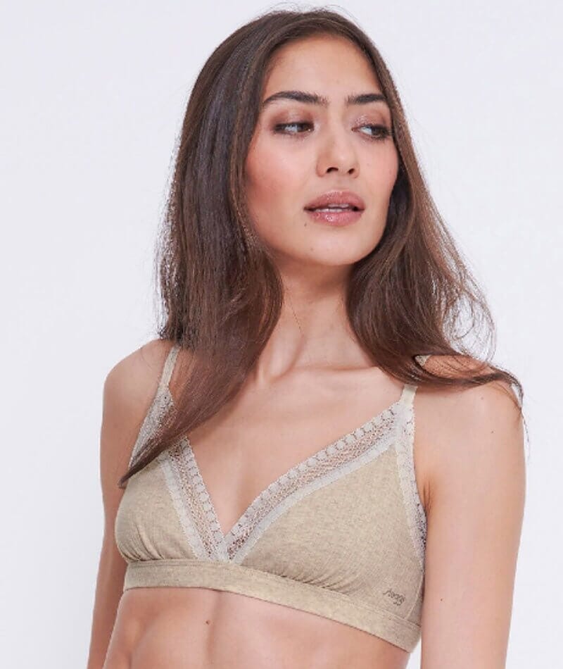 Sloggi Go Ribbed Wire-free Bralette - Grey Combination Bra