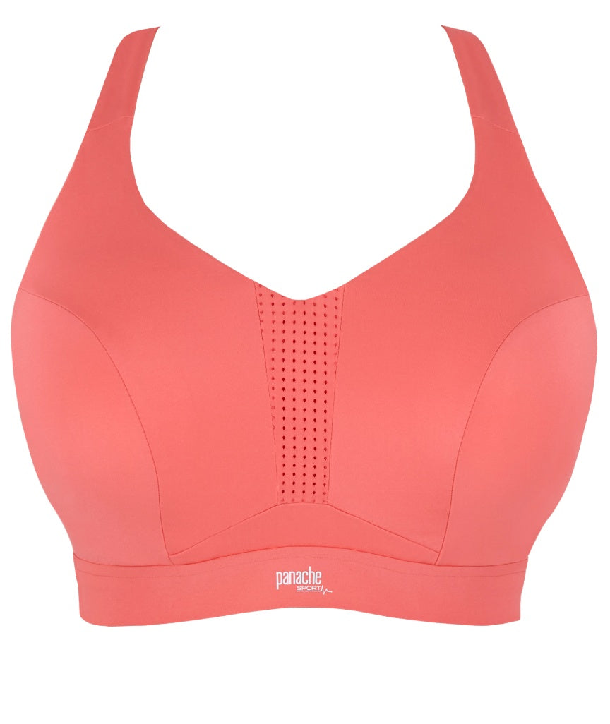 Panache Sport Endurance Ultra Perform Non Padded Underwire Sports Bra - Grapefruit