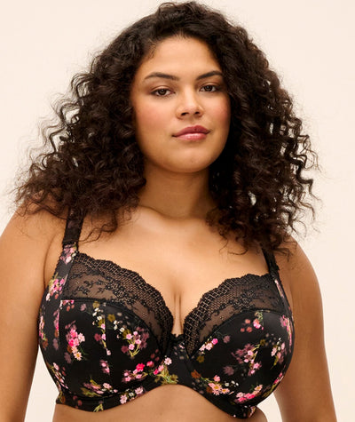 Elomi Lucie Underwire Stretch Plunge Bra - Fleur