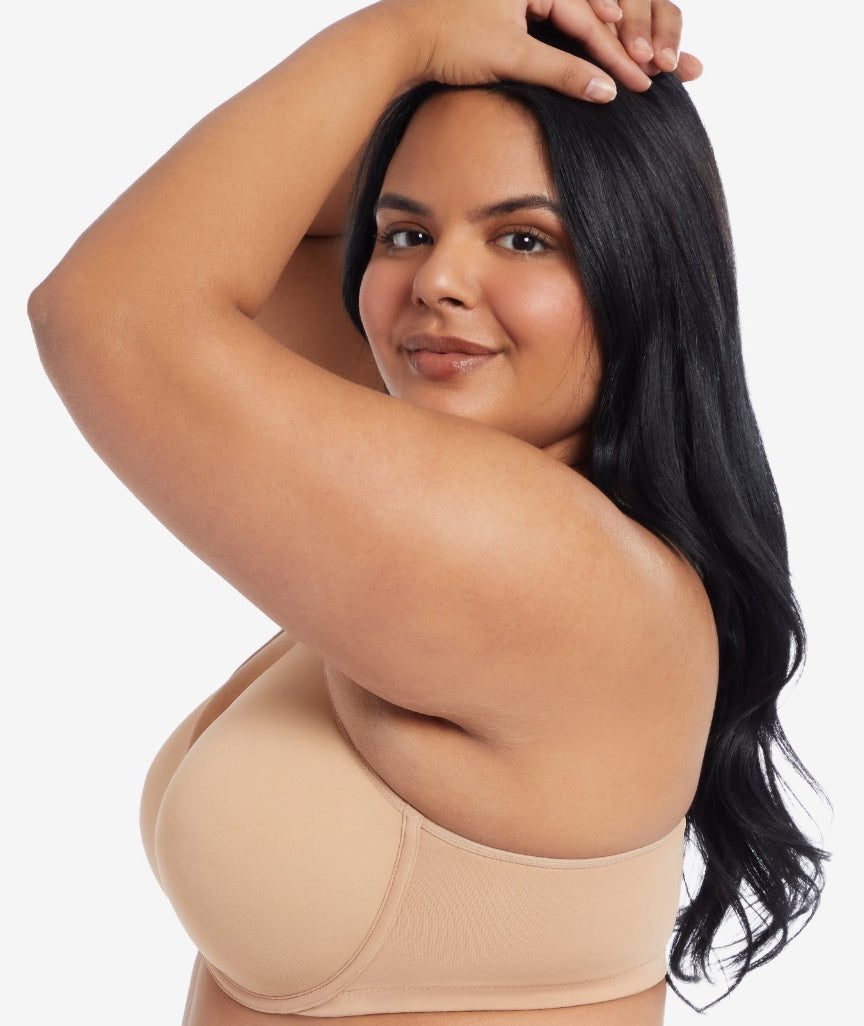 Leading Lady The Adela Front-Closure Underwire Racerback T-Shirt Bra - Sand