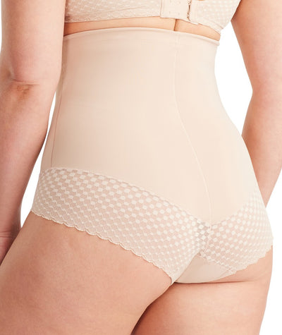 Nancy Ganz Revive Lace High Waisted Brief - Warm Taupe