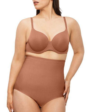 Nancy Ganz X-Factor High Waisted Brief - Cocoa Shapewear