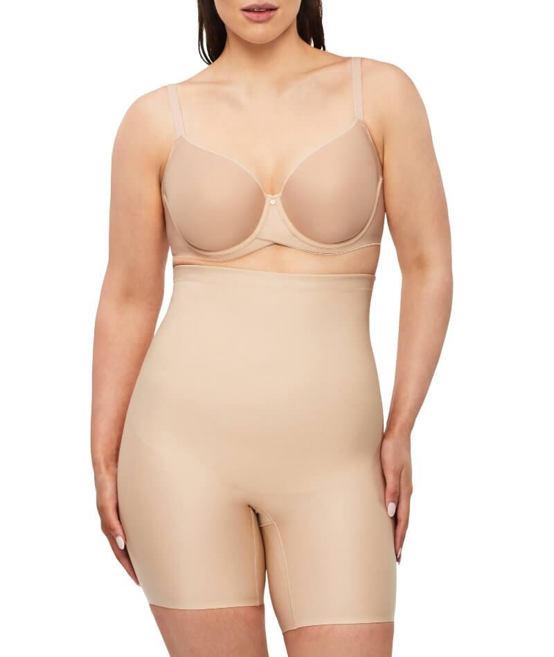 Nancy Ganz X-Factor High Waisted Thigh Shaper Short - Warm Taupe Shapewear 