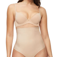 Nancy Ganz X-Factor High Waisted Thong - Warm Taupe