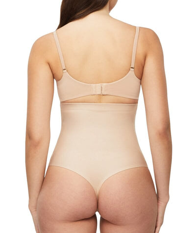 Nancy Ganz X-Factor High Waisted Thong - Warm Taupe Shapewear