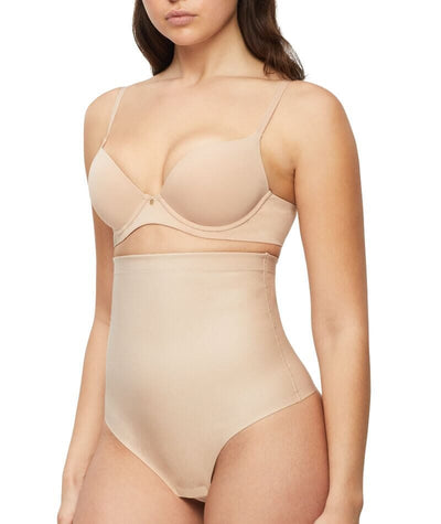 Nancy Ganz X-Factor High Waisted Thong - Warm Taupe Shapewear