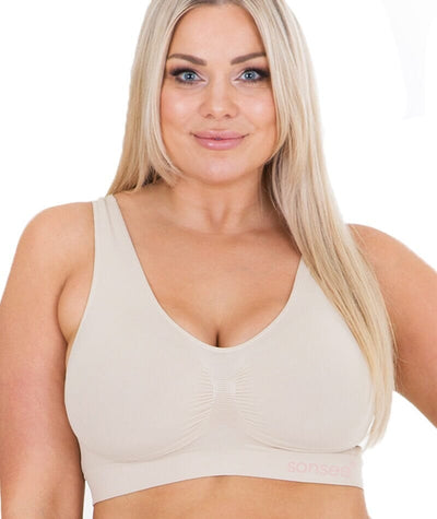 Sonsee High Back Comfort Bra - Nude Bras