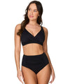 Nip Tuck Must Haves Bette High Waist Low Leg Bikini Pant- Black