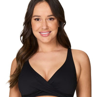 Nip Tuck Must Haves Louise Cross Front Bikini Top - Black