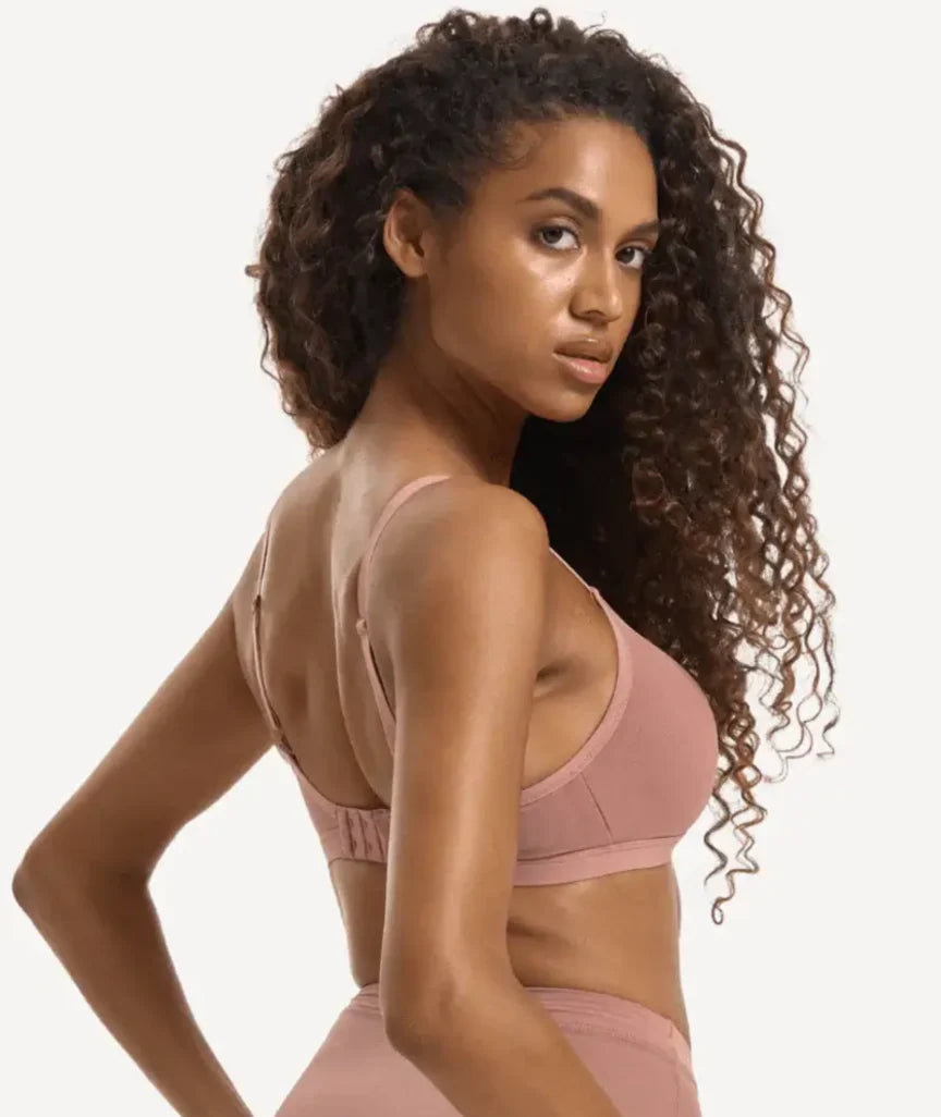 Nala Mesh Comfort Wirefree Bralette - Desert Dust