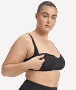 Nala Maternity Comfort Wirefree Bralette Bra - Licorice