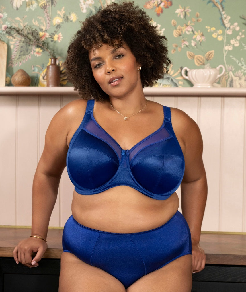 Goddess Keira Underwired Banded Bra - Lapis