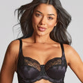 Panache Clara Full Cup Underwired Bra - Charcoal/Black