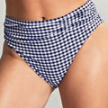 Panache Swimwear Gingham Midi Pant - Navy Gingham