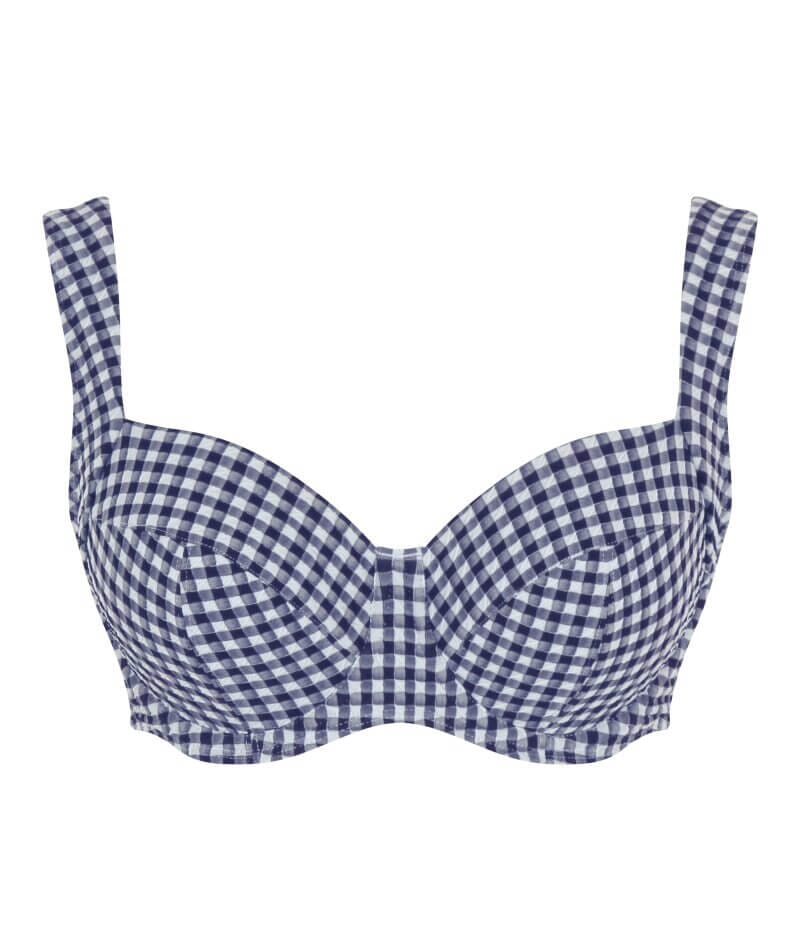 Panache Swimwear Gingham Olivia Underwire Full Cup Bikini - Navy Gingham Swim 