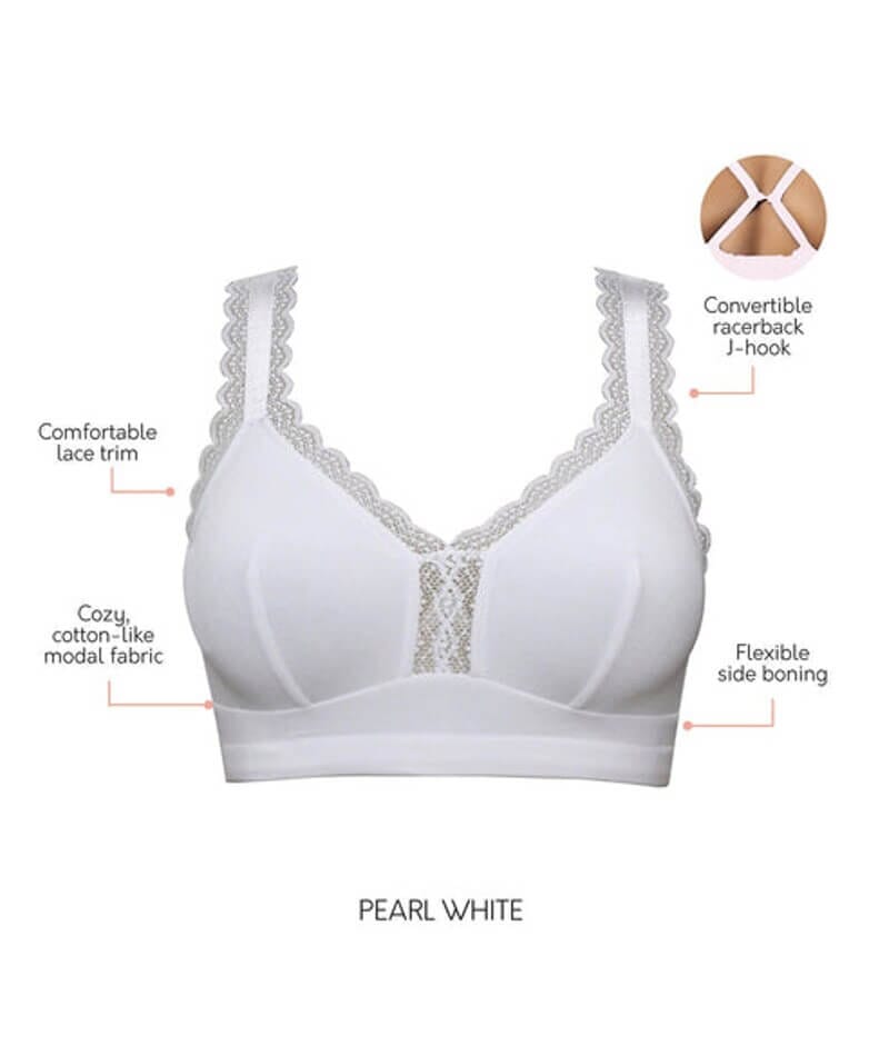 Parfait Dalis Wire-free Bralette - Pearl White Bras