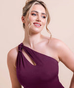 Curvy Kate Beach Bliss Asymmetric Padded Swimsuit - Mulberry Purple