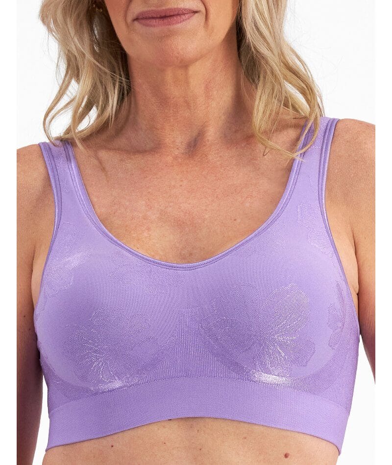 Playtex Comfort Flex Fit Contour Floral Wire-free Bra 2-Pack - Sandshell/Lavender Floral Bras