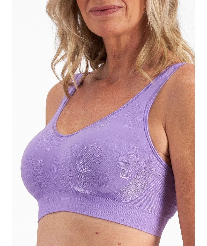 Playtex Comfort Flex Fit Contour Floral Wire-free Bra 2-Pack - Sandshell/Lavender Floral Bras