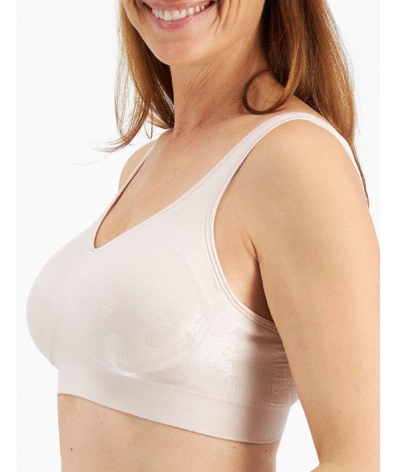 Playtex Comfort Flex Fit Contour Floral Wire-free Bra 2-Pack - Sandshell/Lavender Floral Bras