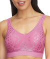 Playtex Comfort Revolution Contour Dot Wire Free Bra - Purple Shade Dot Bras