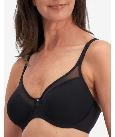 Playtex Ultralight Illusion Neckline Underwire Bra - Black Bras