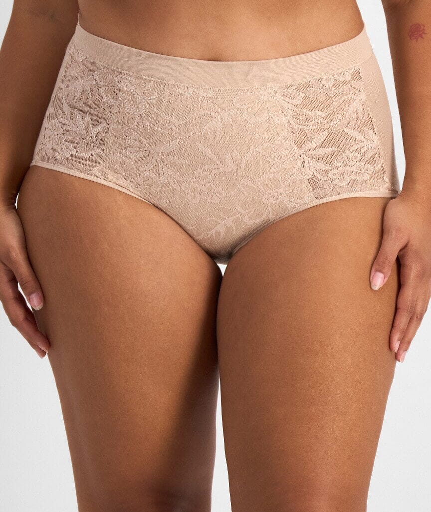 Playtex Ultralight Lace Full Brief - Nude Knickers