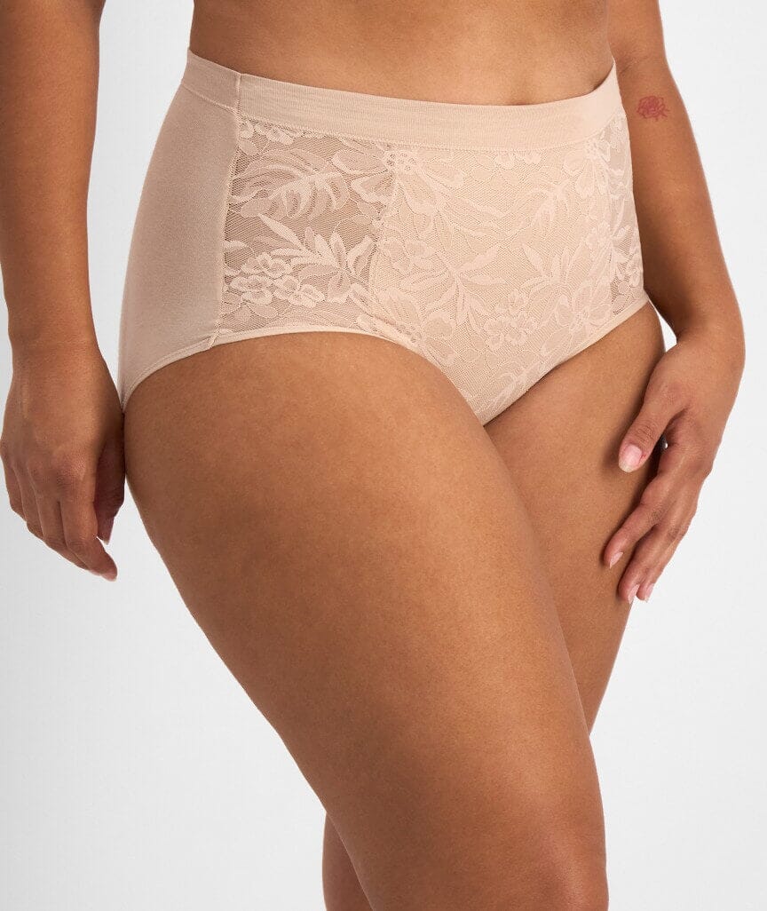 Playtex Ultralight Lace Full Brief - Nude Knickers