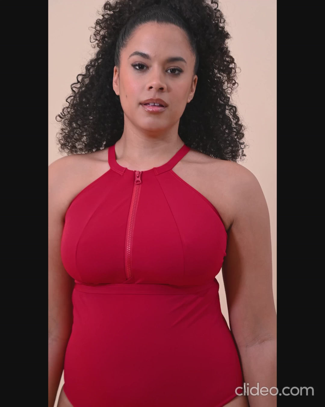 Curvy Kate Zip Tide Wire Free Multiway One Piece Swimsuit - Red