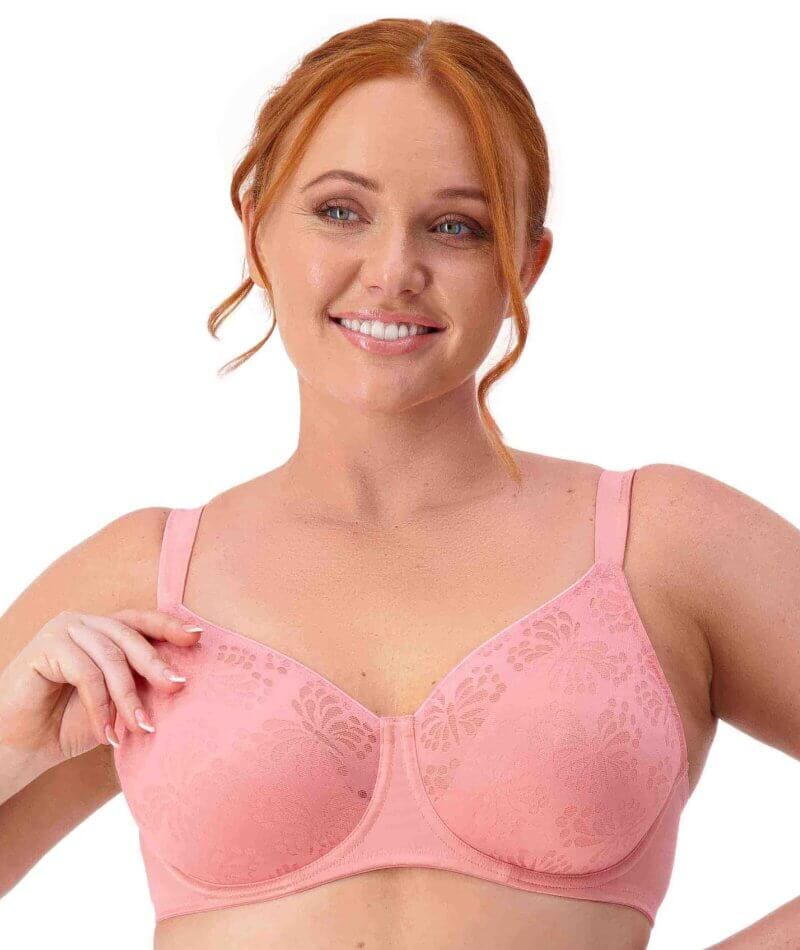 Triumph Lacy Minimizer 2 Pack Bra - Toasted Almond\Cherry Rose Bras