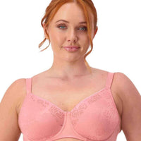 Triumph Lacy Minimizer Bra - Cherry Rose
