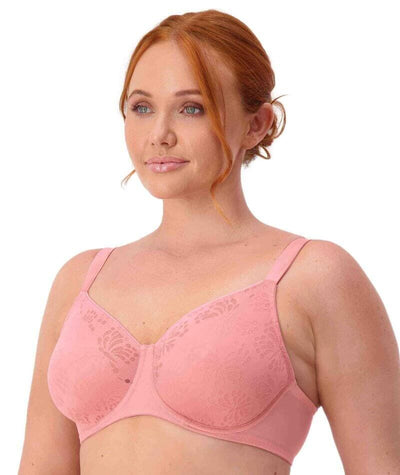 Triumph Lacy Minimizer 2 Pack Bra - Toasted Almond\Cherry Rose Bras
