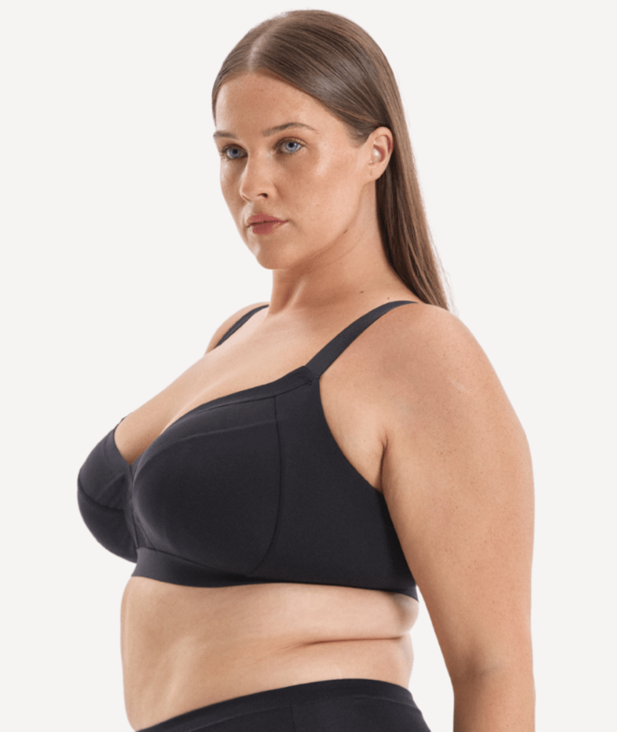 Nala Support Wirefree Bralette - Better Than Cotton Bra - Licorice