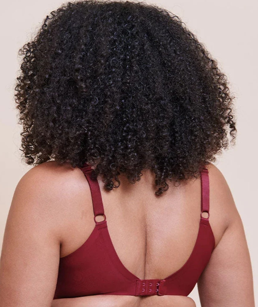 Curvy Kate Smoothie Spacer Moulded T-Shirt Plunge Bra - Deep Red