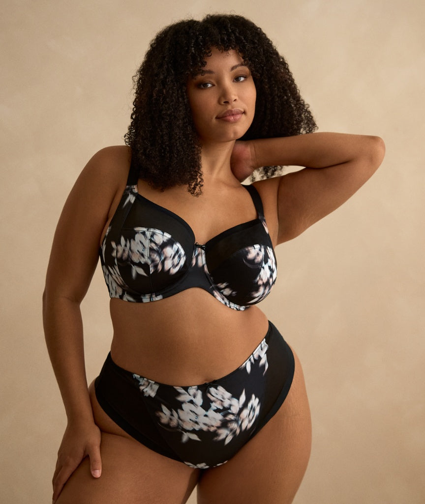 Sculptresse Bliss Full Cup Underwire Bra - Black/Floral