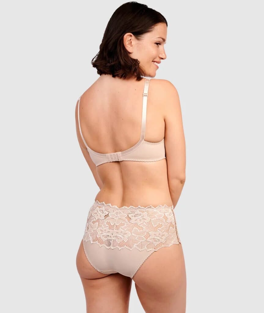 Sans Complexe Arum Underwired Balconette Lace Bra - Skin Bras