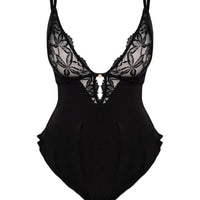 Scantilly Embrace Stretch Lace Teddy - Black