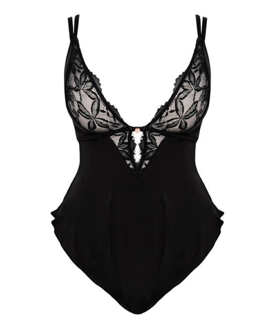Scantilly Embrace Stretch Lace Teddy - Black