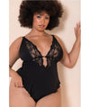 Scantilly Embrace Stretch Lace Teddy - Black