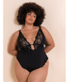 Scantilly Embrace Stretch Lace Teddy - Black