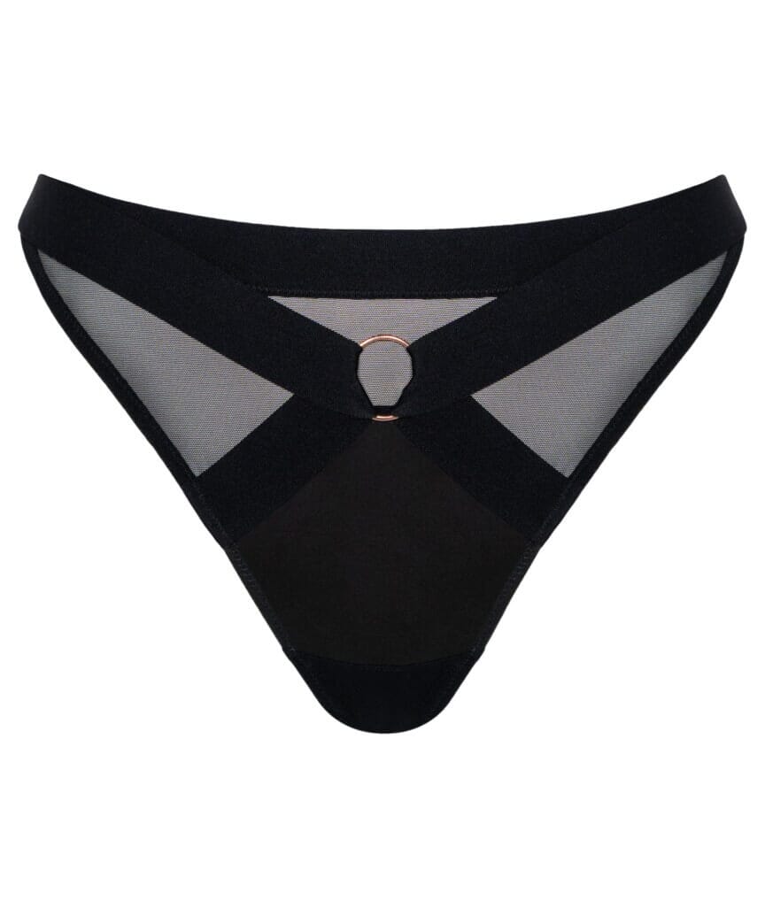 Scantilly Harnessed Thong - Black Knickers