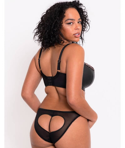 Scantilly Key to My Heart Padded Half Cup Bra - Black Bras