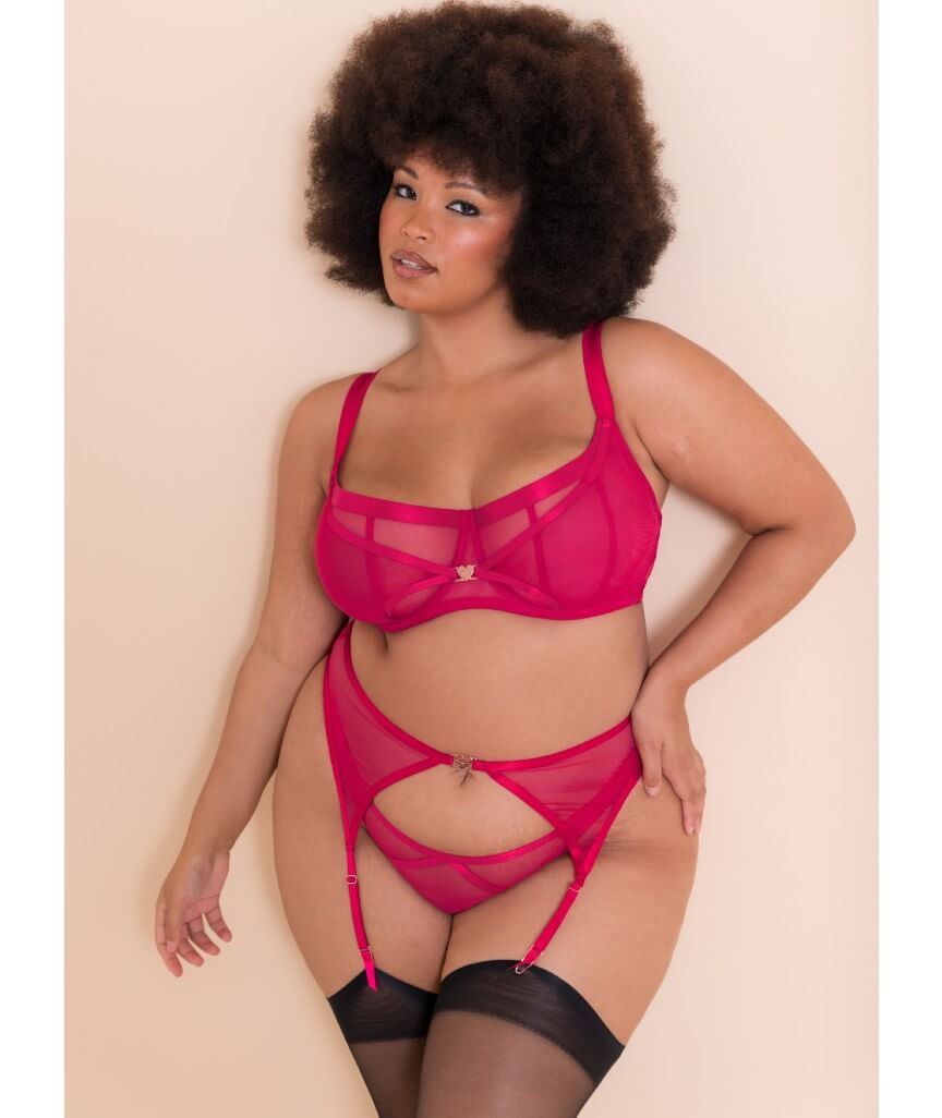 Scantilly Loved Up Suspender Belt - Crimson