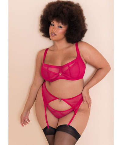 Scantilly Loved Up Suspender Belt - Crimson