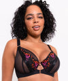 Scantilly Mesmerise Plunge Bra - Black Multi Bras