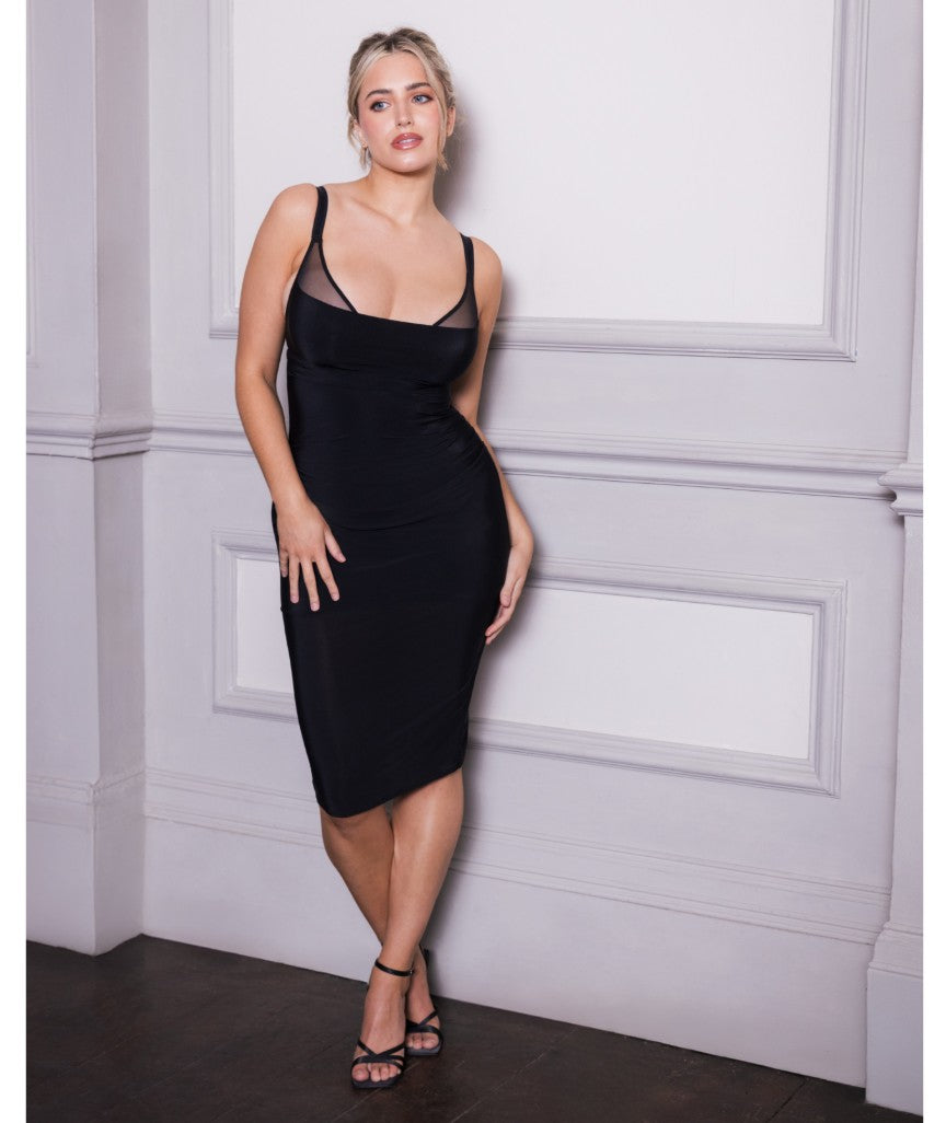 Scantilly Mirage Wired Plunge Slip Dress - Black - Curvy Bras Scantilly Mirage Wired Plunge Slip Dress - Black - Curvy Bras
