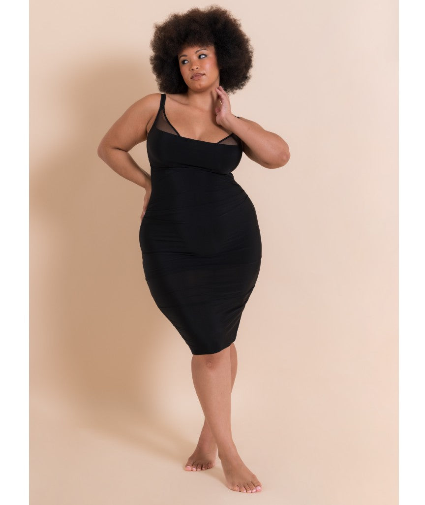 Scantilly Mirage Wired Plunge Slip Dress - Black