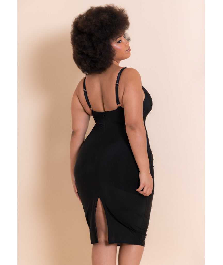 Scantilly Mirage Wired Plunge Slip Dress Black / 40GG Scantilly Mirage Wired Plunge Slip Dress Black / 40GG