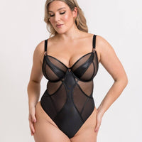 Scantilly Suspense Plunge Bodysuit - Black