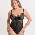 Scantilly Suspense Plunge Bodysuit - Black